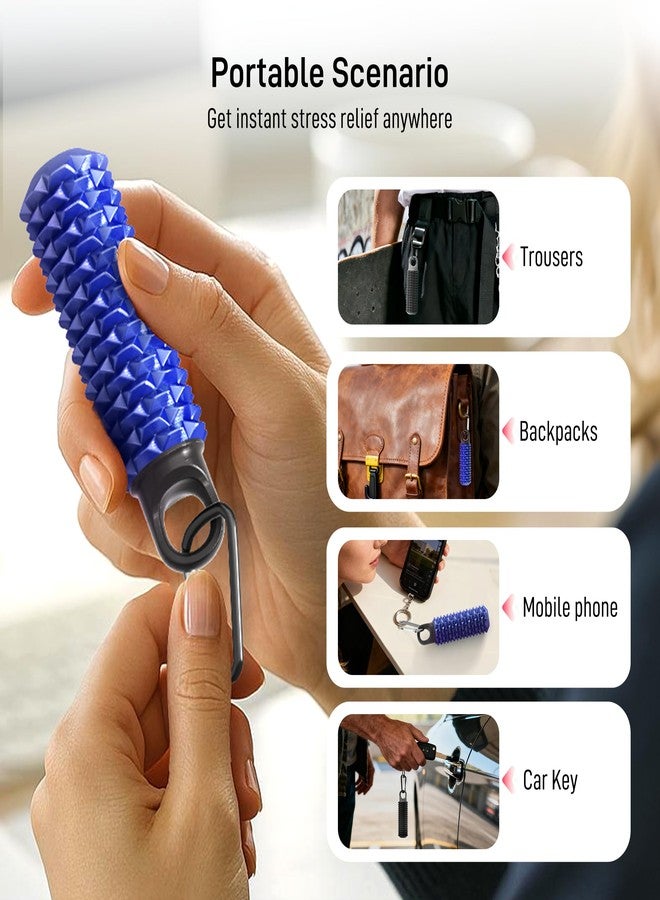 Omilly Little Ouchies Pain Fidget Toy with Adjustable Weight & Carabiner, 3D Printed Spiky Sensory Keychain for Anxiety Relief and Focus - Portable Stress Relief Tool for Adults, Teens, Skin Picking-2 Pack - Image 5